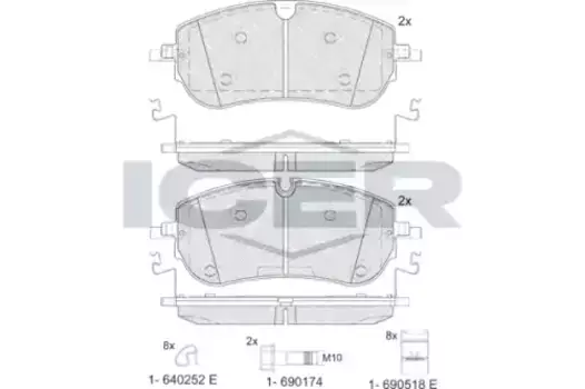 Тормозные колодки дисковые ICER 182451