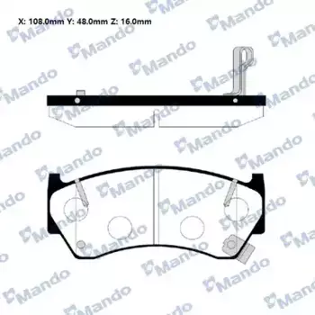 Тормозные колодки дисковые MANDO MPN01