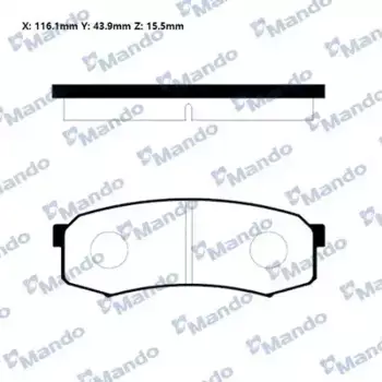 Тормозные колодки дисковые MANDO MPT27