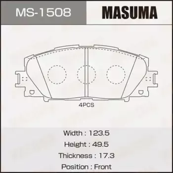 Тормозные колодки дисковые MASUMA MS1508