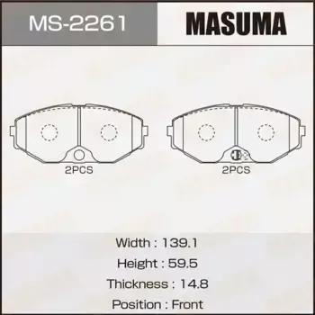 Тормозные колодки дисковые MASUMA MS2261