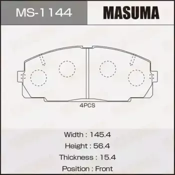 Тормозные колодки дисковые MASUMA MS-1144