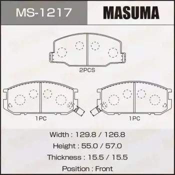 Тормозные колодки дисковые MASUMA MS-1217