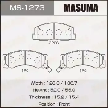 Тормозные колодки дисковые MASUMA MS-1273