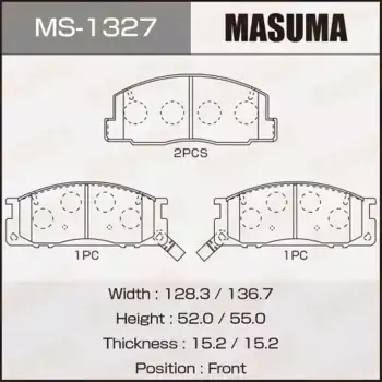 Тормозные колодки дисковые MASUMA MS-1327