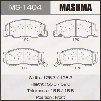 Тормозные колодки дисковые MASUMA MS-1404
