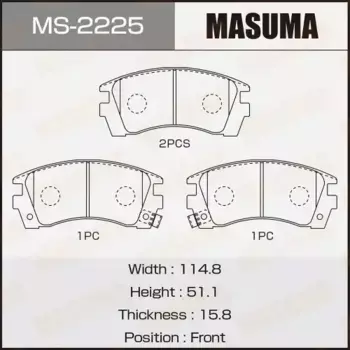 Тормозные колодки дисковые MASUMA MS-2225