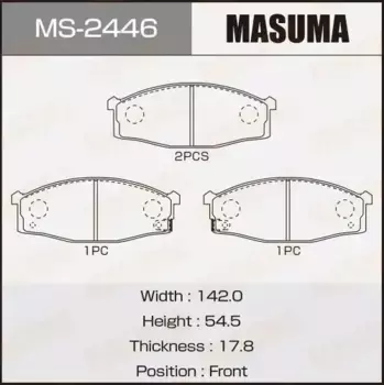 Тормозные колодки дисковые MASUMA MS-2446
