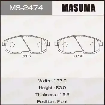Тормозные колодки дисковые MASUMA MS-2474