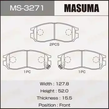 Тормозные колодки дисковые MASUMA MS-3271