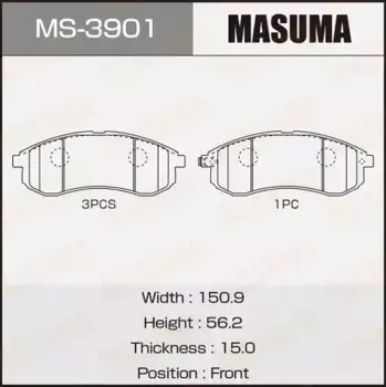 Тормозные колодки дисковые MASUMA MS-3901