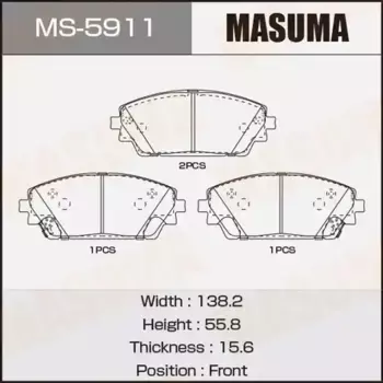 Тормозные колодки дисковые MASUMA MS-5911