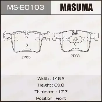 Тормозные колодки дисковые MASUMA MS-E0103