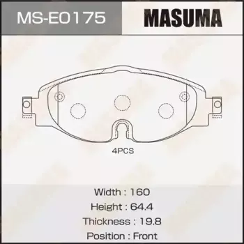 Тормозные колодки дисковые MASUMA MS-E0175