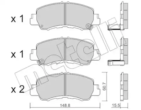 Тормозные колодки дисковые METELLI 22-1239-0