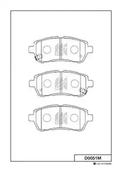 Тормозные колодки дисковые MK KASHIYAMA D0051M