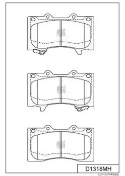 Тормозные колодки дисковые MK KASHIYAMA D1318MH