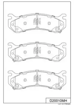 Тормозные колодки дисковые MK KASHIYAMA D20010MH