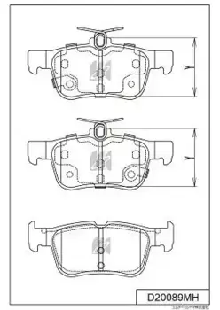 Тормозные колодки дисковые MK KASHIYAMA D20089MH