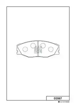 Тормозные колодки дисковые MK KASHIYAMA D2067