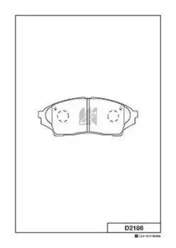 Тормозные колодки дисковые MK KASHIYAMA D2186