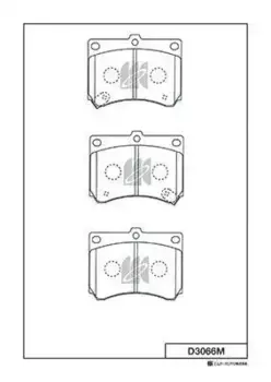 Тормозные колодки дисковые MK KASHIYAMA D3066M
