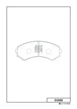 Тормозные колодки дисковые MK KASHIYAMA D3088