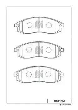 Тормозные колодки дисковые MK KASHIYAMA D6110M