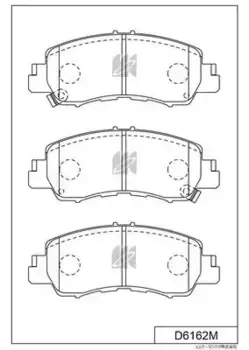Тормозные колодки дисковые MK KASHIYAMA D6162M