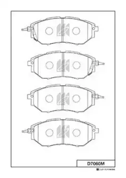 Тормозные колодки дисковые MK KASHIYAMA D7060M