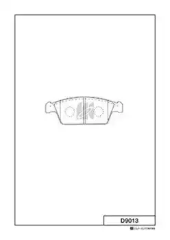 Тормозные колодки дисковые MK KASHIYAMA D 9013