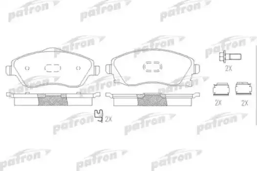 Тормозные колодки дисковые PATRON PBP1424