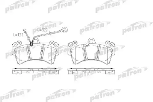 Тормозные колодки дисковые PATRON PBP1626