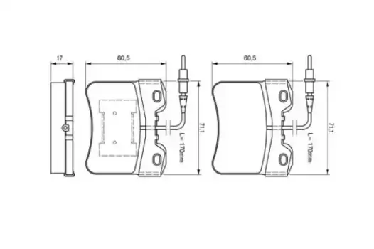 Тормозные колодки дисковые передняя ось BOSCH 0 986 461 130
