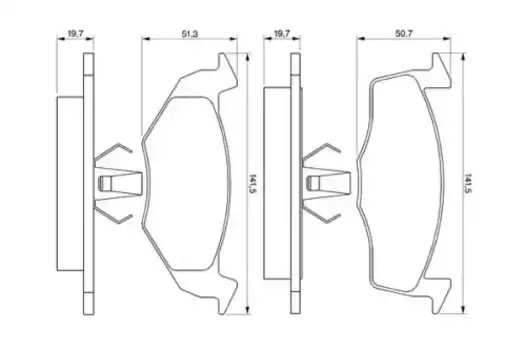 Тормозные колодки дисковые передняя ось BOSCH 0 986 424 347