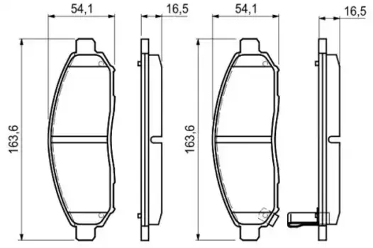Тормозные колодки дисковые передняя ось BOSCH 0 986 494 151