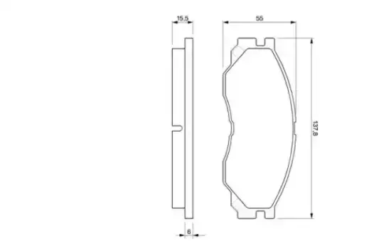 Тормозные колодки дисковые передняя ось BOSCH 0 986 424 572