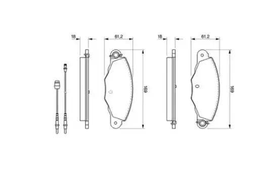 Тормозные колодки дисковые передняя ось BOSCH 0 986 424 511