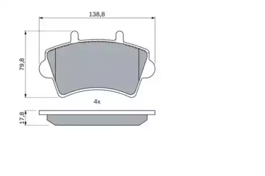 Тормозные колодки дисковые передняя ось BOSCH 0 986 494 031