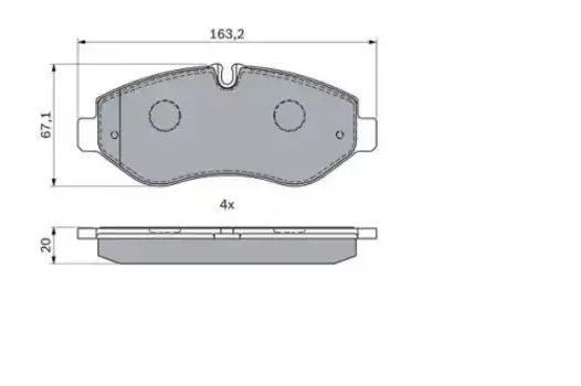 Тормозные колодки дисковые передняя ось BOSCH 0 986 494 293