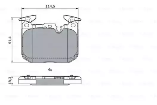 Тормозные колодки дисковые передняя ось BOSCH 0 986 494 947