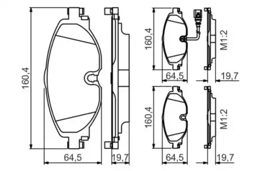 Тормозные колодки дисковые передняя ось BOSCH 0 986 495 347