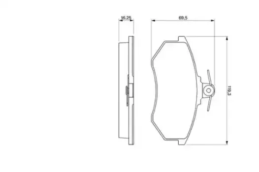 Тормозные колодки дисковые передняя ось BOSCH 0 986 466 698