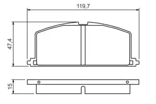 Тормозные колодки дисковые передняя ось BOSCH 0 986 468 701