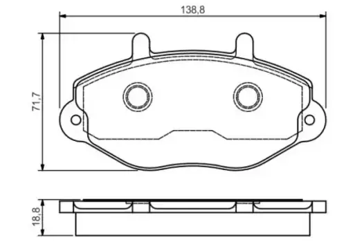 Тормозные колодки дисковые передняя ось BOSCH 0 986 495 112