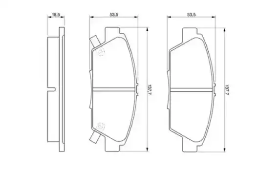 Тормозные колодки дисковые передняя ось BOSCH 0 986 424 289