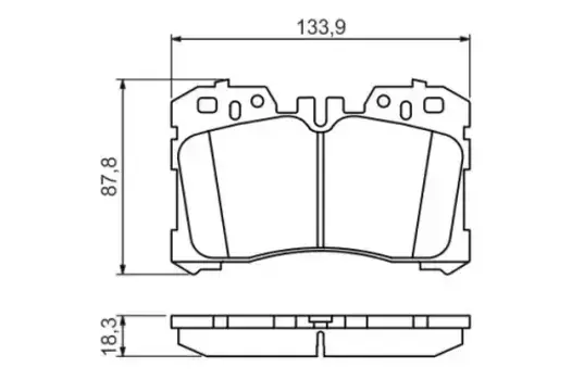 Тормозные колодки дисковые передняя ось BOSCH 0 986 494 423
