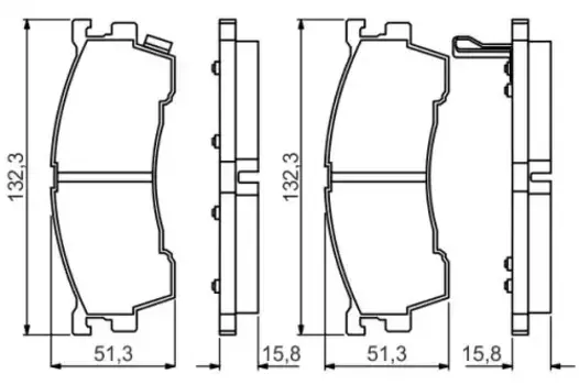 Тормозные колодки дисковые передняя ось BOSCH 0 986 495 265
