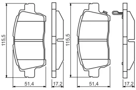 Тормозные колодки дисковые передняя ось BOSCH 0 986 495 242