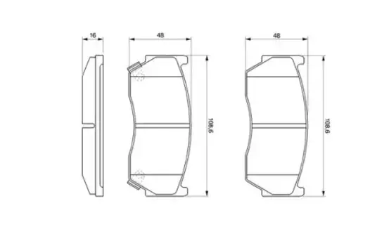 Тормозные колодки дисковые передняя ось BOSCH 0 986 424 369